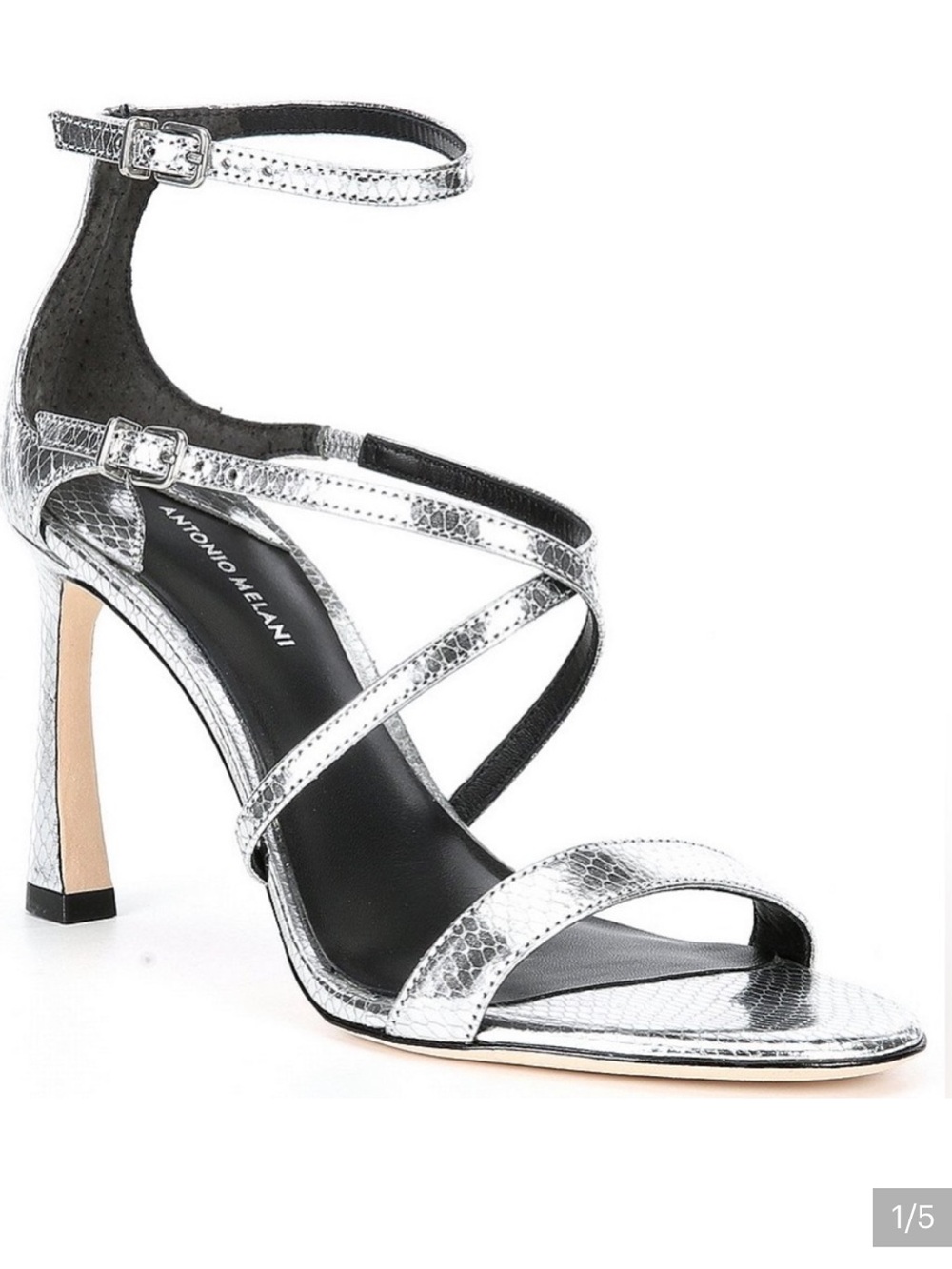 Silver High Heel Sandals